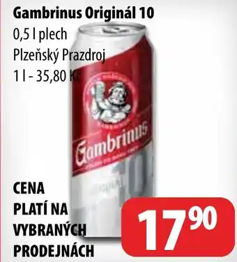 Partner Maloobchodní síť Gambrinus Originál 10 nabídka