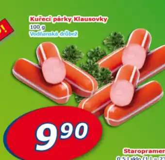 ESO MARKET Kuřecí párky Klausovky 100 g nabídka