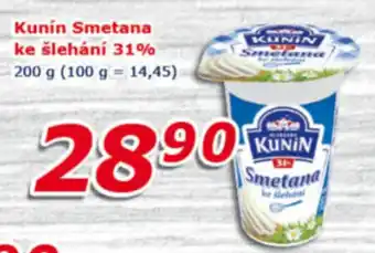 ESO MARKET Kunín Smetana ke šlehání 31% nabídka