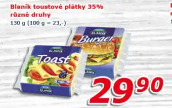 Blaník toustové plátky 35% různé druhy