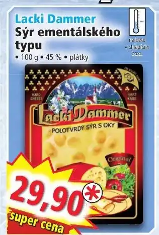 Norma Lacki Dammer Sýr ementálského typu nabídka