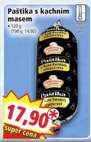 Norma Paštika s kachním masem nabídka