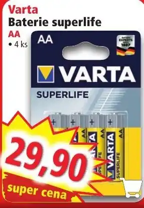 Norma Varta Baterie superlife AA nabídka