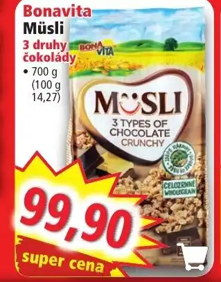Norma Bonavita Müsli 3 druhy čokolády nabídka