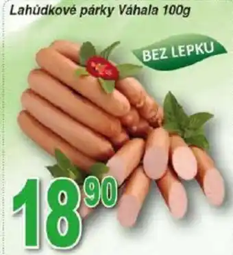Hruška Lahůdkové párky Váhala 100g nabídka