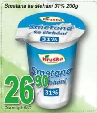 Hruška Smetana ke šlehání 31% 200g nabídka