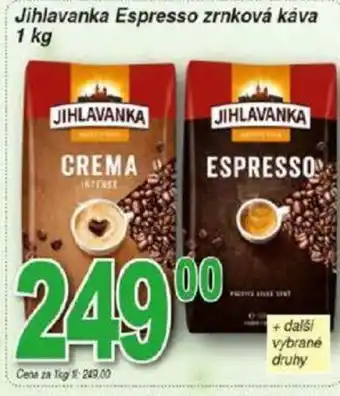 Hruška Jihlavanka Espresso zrnková káva 1 kg nabídka