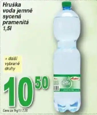 Hruška Hruška voda jemně sycená pramenitá 1,5L nabídka
