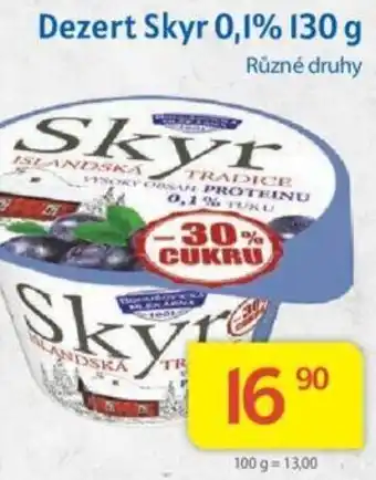 Kubík potraviny Dezert Skyr 0,1% 130 g nabídka
