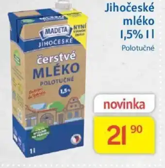 Kubík potraviny Jihočeské mléko 1.5% 1L nabídka