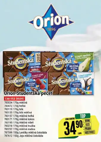 Tamda Foods Orion Studentská pečet nabídka