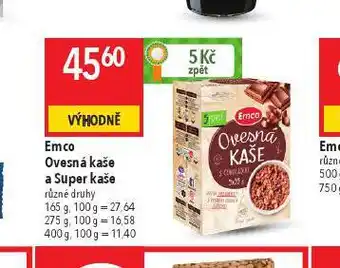 Globus Emco ovesná kaše a super kaše nabídka