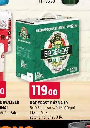 Terno Pivo radegast rázná 10 nabídka