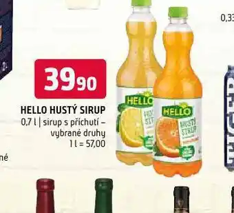 Terno Hello hustý sirup nabídka