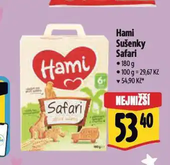 Albert Hami sušenky safari nabídka