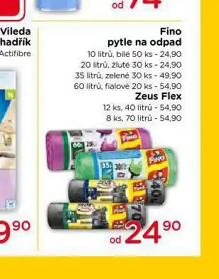 TOP drogerie Fino pytle na odpad nabídka