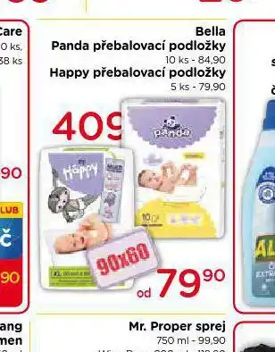 Bella panda přebalovací podložky