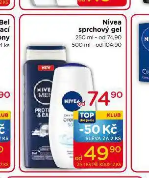 TOP drogerie Nivea sprchový gel nabídka