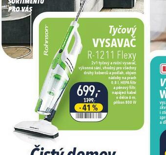 Globus Tyčový vysavač rohnson nabídka