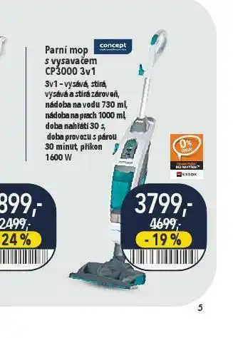 Globus Parní mop s vysavačem concept nabídka