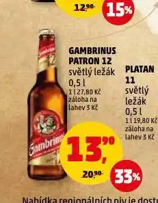 Penny Market Pivo gambrinus nabídka