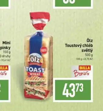 Billa Olz toustový chléb nabídka