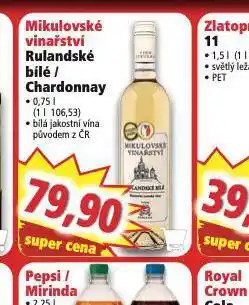 Norma Mikulovské vinařství rulandské bílé nabídka