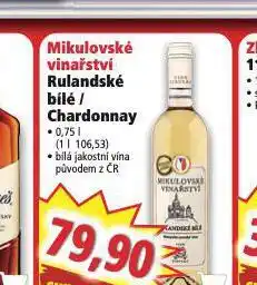 Norma Mikulovské vinařství chardonnay nabídka