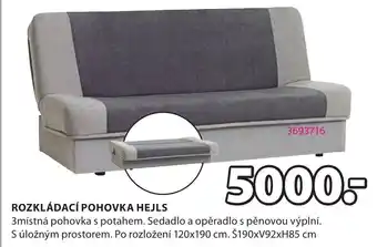 JYSK ROZKLÁDACÍ POHOVKA HEJLS nabídka