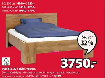 JYSK POSTELOVÝ RÁM VEDDE nabídka