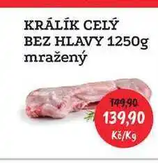RABBIT řeznictví Králík celý bez hlavy 1250g mražený nabídka