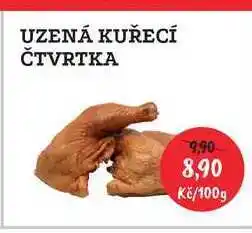 RABBIT řeznictví Uzená kuřecí čtvrtka 100g nabídka