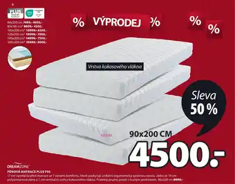 JYSK PĚNOVÁ MATRACE PLUS F95 nabídka