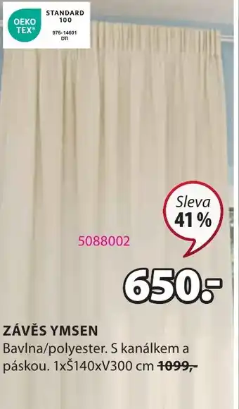 JYSK ZÁVĚS YMSEN nabídka