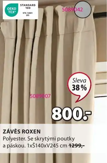 JYSK ZÁVĚS ROXEN nabídka