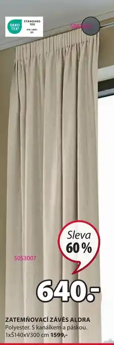 JYSK ZATEMŇOVACÍ ZÁVĚS ALDRA nabídka