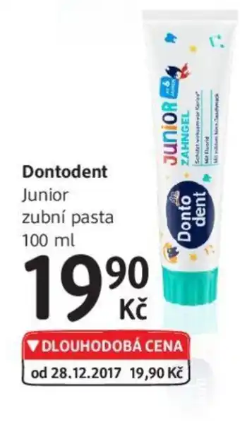dm drogerie Dontodent Junior zubní pasta nabídka