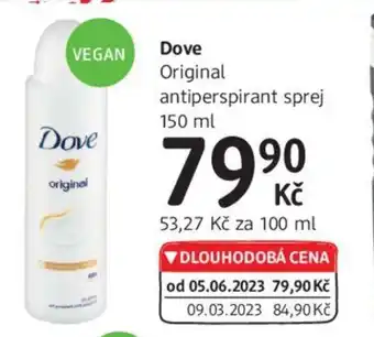 dm drogerie Dove Original antiperspirant sprej nabídka