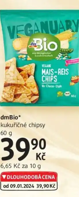 dm drogerie dmBio* kukuřičné chipsy nabídka