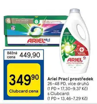 Tesco Ariel prací prostředek 26-48 pd nabídka