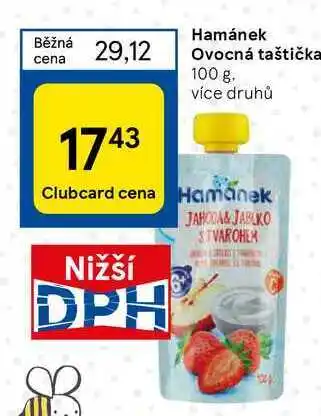 Tesco Hamánek ovocná taštička 100 g nabídka