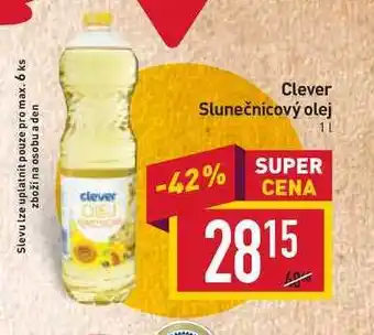 Billa Clever slunečnicový olej 1l nabídka