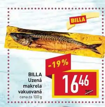 Billa Billa uzená makrela vakuovaná cena za 100 g nabídka
