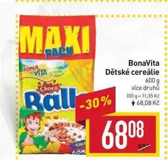 Billa Bonavita dětské cereálie 600 g nabídka