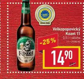 Billa Velkopopovický kozel 11 0,5l nabídka
