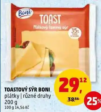 Penny Market Toastový sýr boni plátky různé druhy, 200 g nabídka