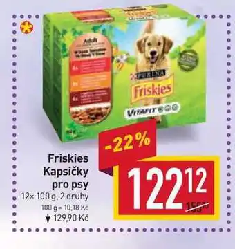 Billa Friskies kapsičky pro psy 12x 100 g nabídka
