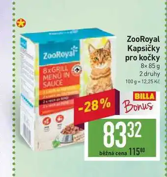 Billa Zooroyal kapsičky pro kočky 8x 85 g nabídka