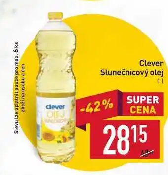 Billa Clever slunečnicový olej 1l nabídka