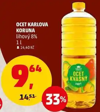 Penny Market Ocet karlova koruna lihový 8%, 1 l nabídka